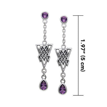 Celtic Knotwork Silver Earrings TER114 - Jewelry